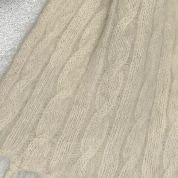 Accessories VTG long scarf 75% Rabbit Hair blend wool beige - Picture 10 of 10